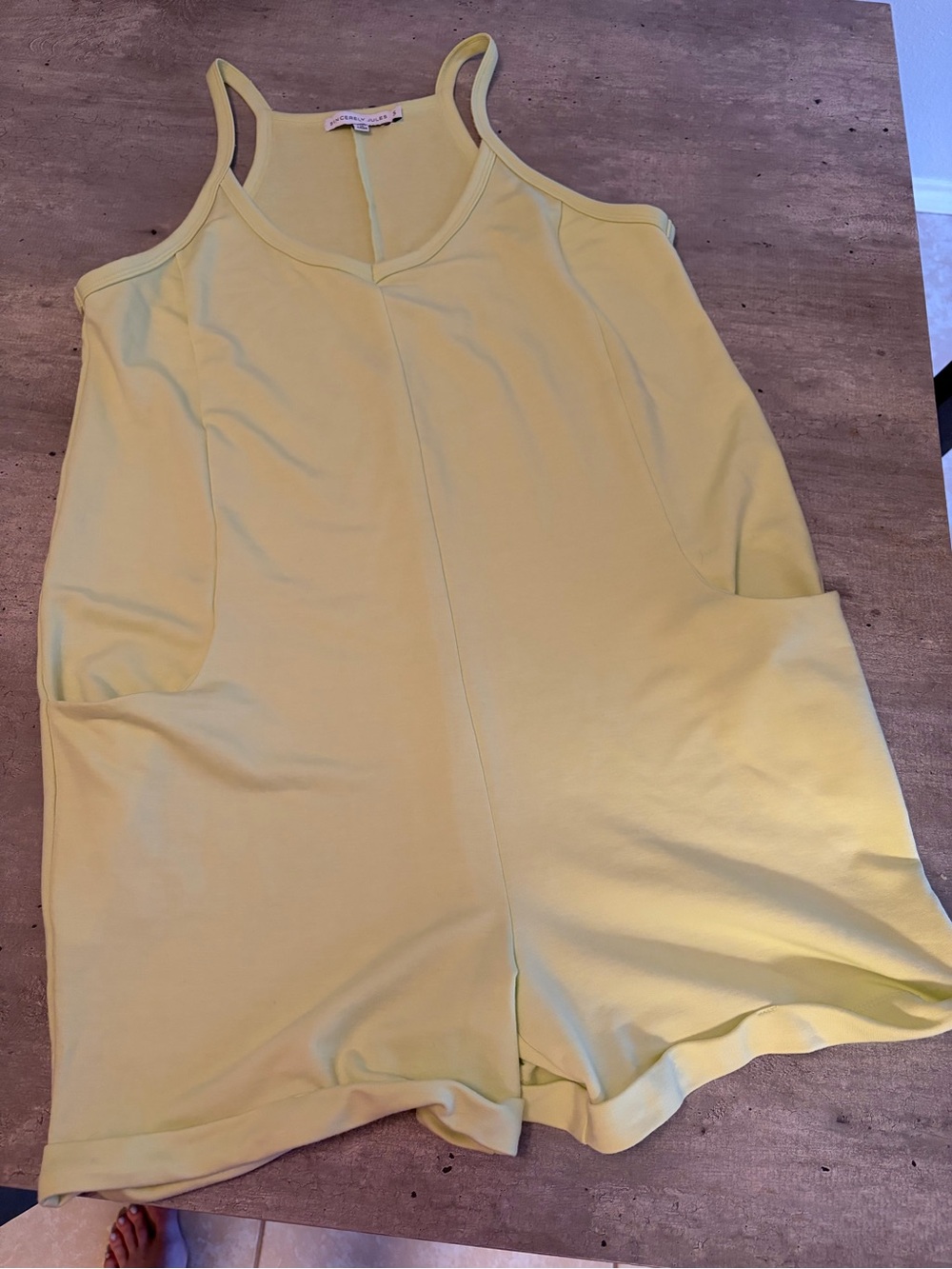 Sincerely Jules Yellow Romper Like New